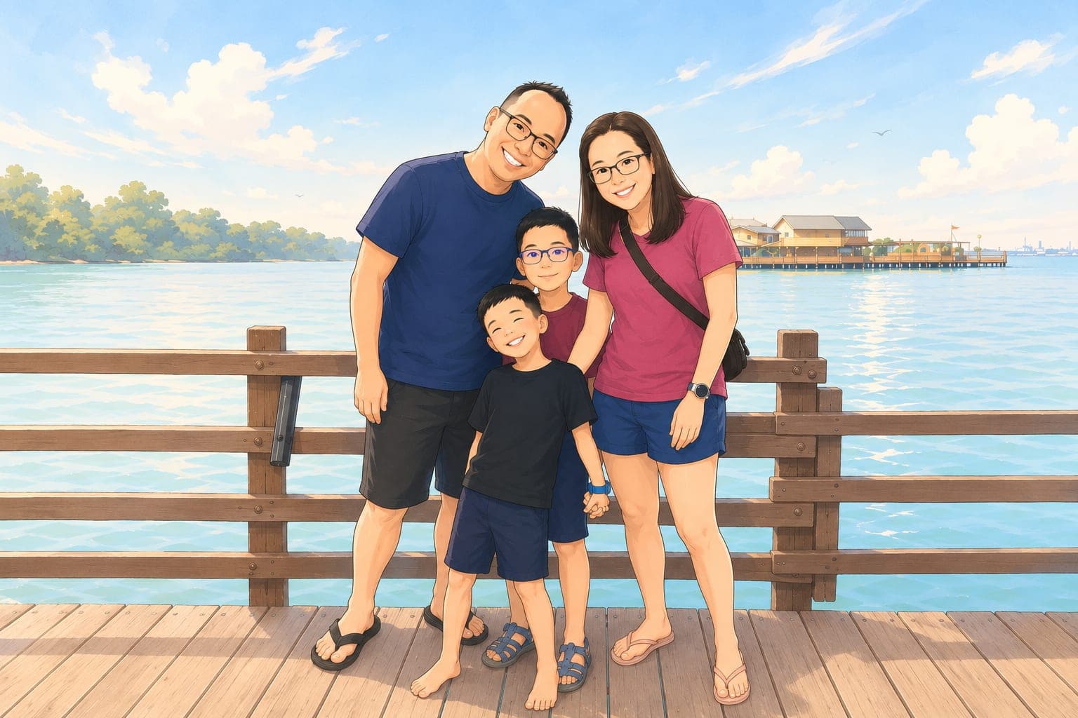 The family behind OtterExplore exploring Singapore together